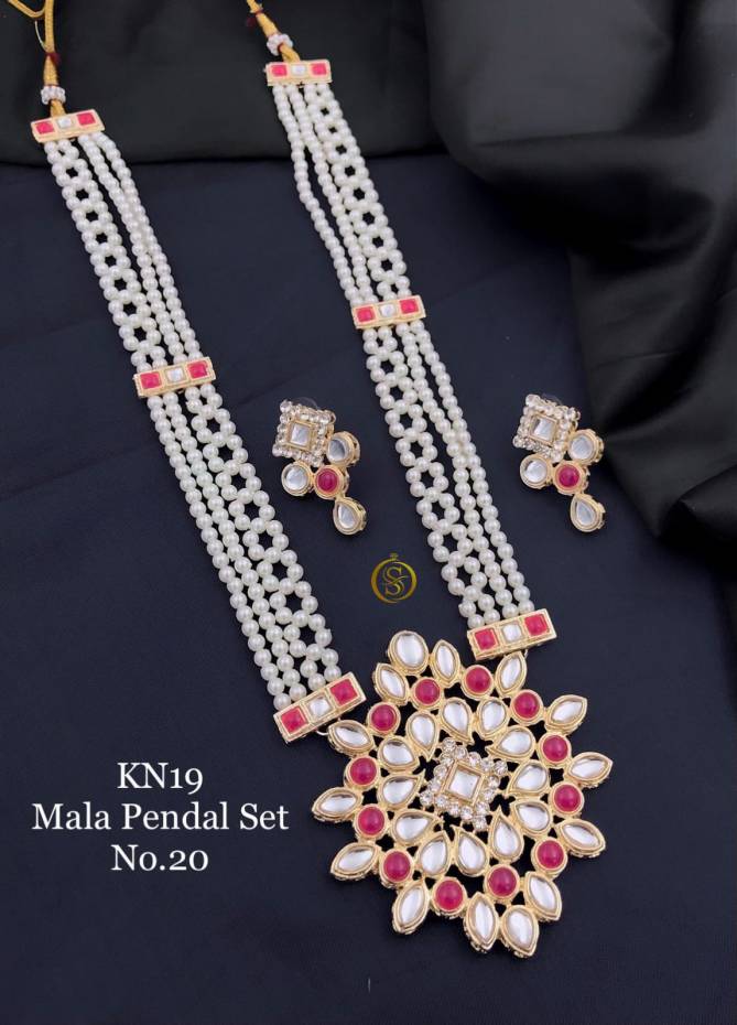 Kn 19 Kundan Pearl Mala Pendal Set Wholesale Shop In Surat
